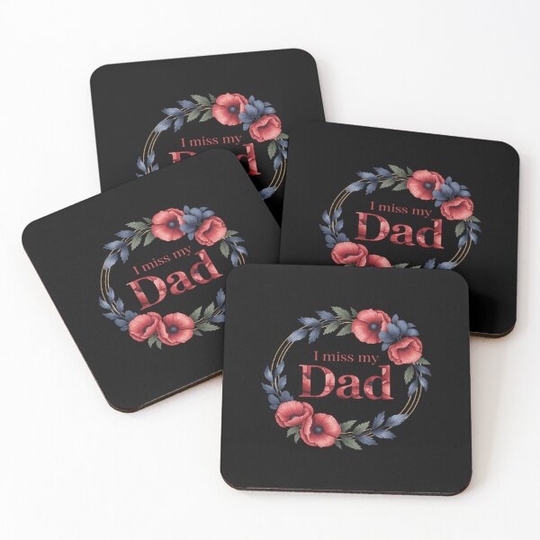 Item preview, I Miss My Dad Flower Red Blue Floral Father's Day Memorial designed and sold by Shannon Bosley.