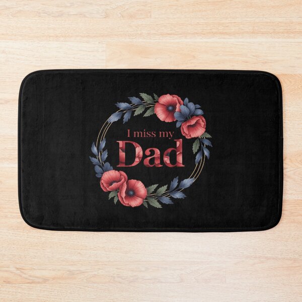 Item preview, I Miss My Dad Flower Red Blue Floral Father's Day Memorial designed and sold by Shannon Bosley.