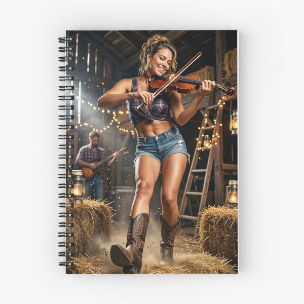 Item preview, Blonde Musician Playing Fiddle in a Rustic Barn designed and sold by CathryneDelamort.