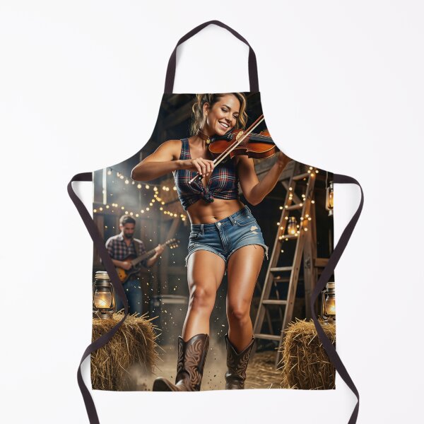 Item preview, Blonde Musician Playing Fiddle in a Rustic Barn designed and sold by CathryneDelamort.