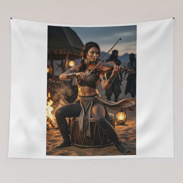Item preview, Nomad Woman Playing Fiddle by Desert Fire designed and sold by CathryneDelamort.