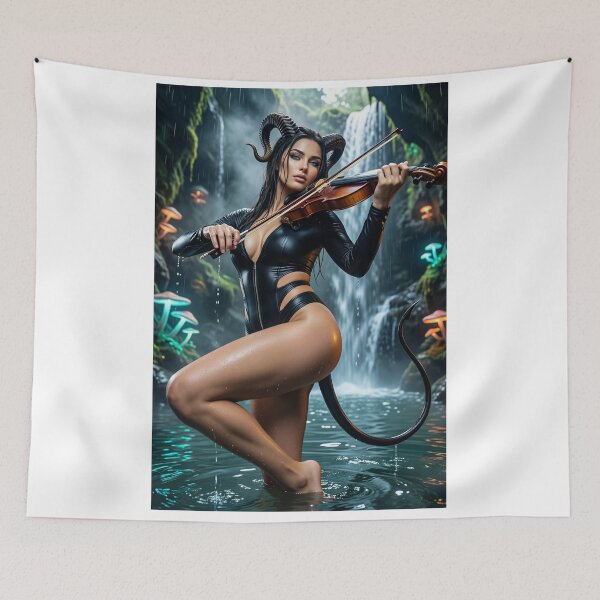 Item preview, Horned Demoness Fiddle Serenade designed and sold by CathryneDelamort.