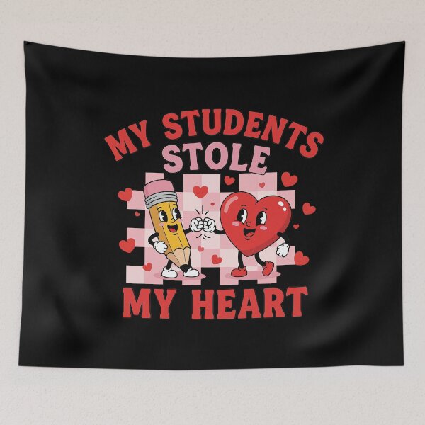 Item preview, My Students Stole My Heart Groovy Valentine Teacher designed and sold by OlakunleOloroz.