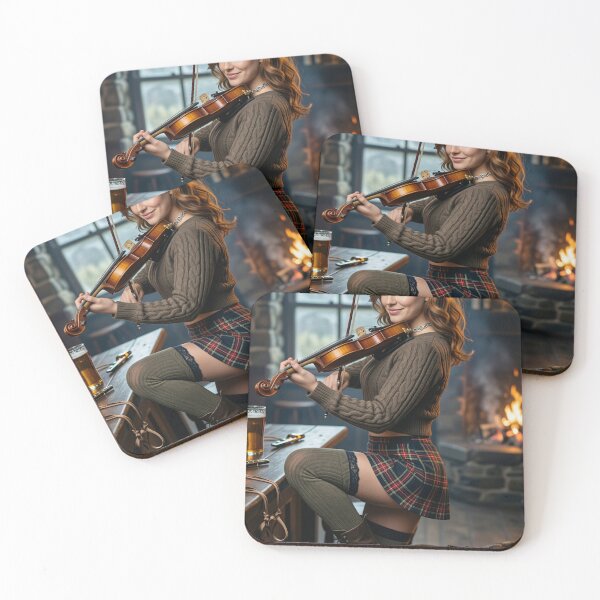 Item preview, Tavern Fiddle Player in Plaid Skirt designed and sold by CathryneDelamort.