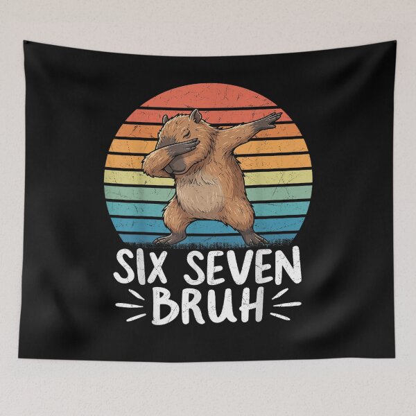 Item preview, Six Seven Bruh 67 Meme Capybara Funny Capybara Art for Men Women Kids , Capybara Gift Lover  designed and sold by DZIRI NAJAT.