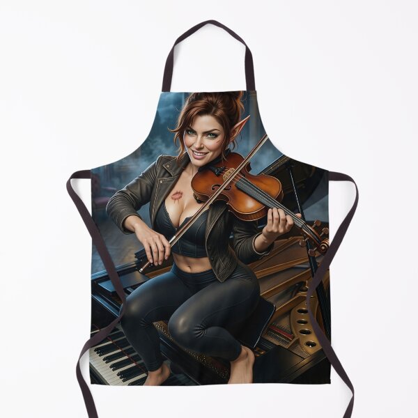 Item preview, Fortana plays fiddle on a piano in moonlight designed and sold by CathryneDelamort.