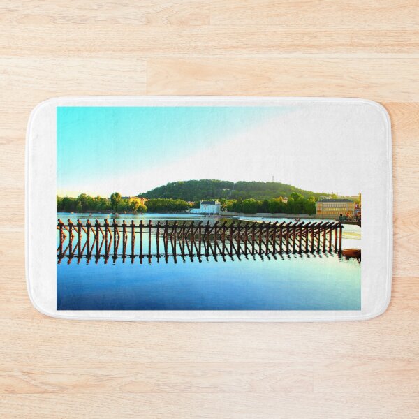 Item preview, Wooden barrier on Vltava River in Prague, Czech Republic designed and sold by Kristina Drozd.