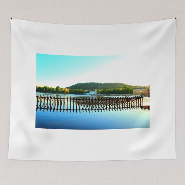 Item preview, Wooden barrier on Vltava River in Prague, Czech Republic designed and sold by Kristina Drozd.