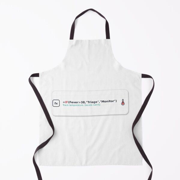 Item preview, IF Fever > 38 Triage Sticker | Excel Medical Humor designed and sold by TechNoChaos.