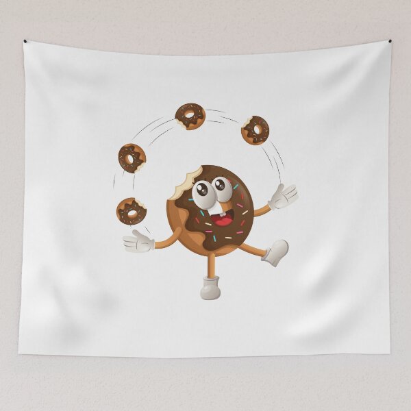 Item preview, Cute Dancing Donut Cartoon – Funny Sweet Food Character Design designed and sold by Graphizia.