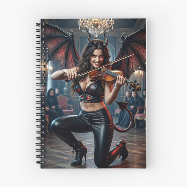 Item preview, Leather Demoness Playing Fiddle designed and sold by CathryneDelamort.
