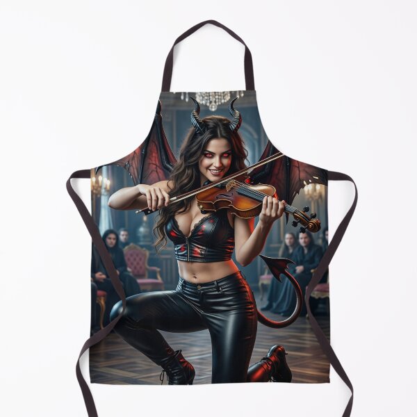 Item preview, Leather Demoness Playing Fiddle designed and sold by CathryneDelamort.