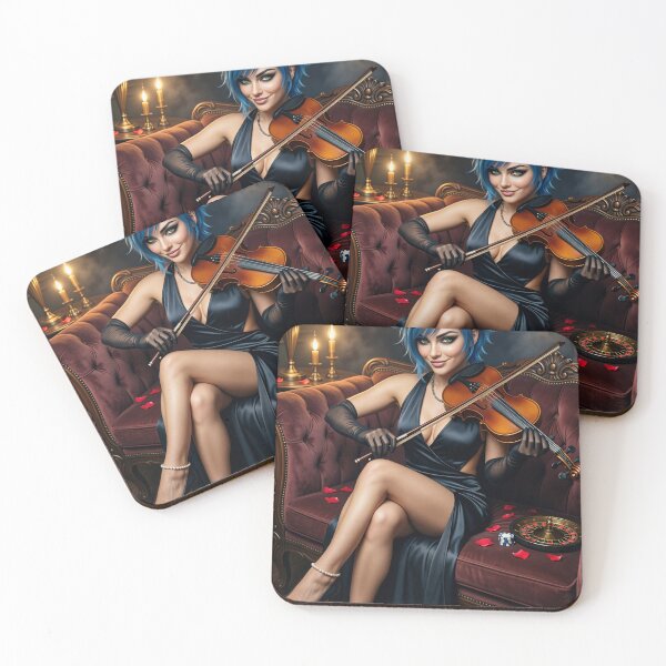 Item preview, Cipher Plays Fiddle on Velvet Sofa designed and sold by CathryneDelamort.