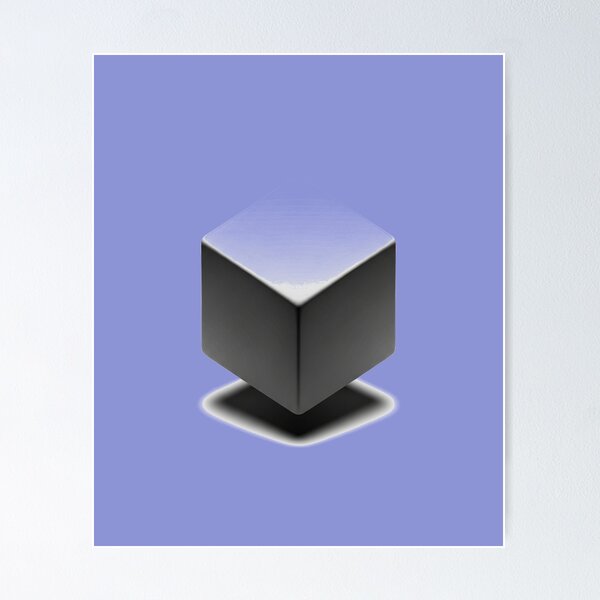 Item preview, Minimalist 3D Cube Design | Stability Geometry Art designed and sold by INNER WINNER YOU.