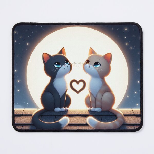 Item preview, Moonlight Cats – Valentine’s Rooftop Romance designed and sold by Dogandesighn.
