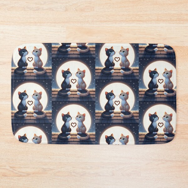 Item preview, Moonlight Cats – Valentine’s Rooftop Romance designed and sold by Dogandesighn.