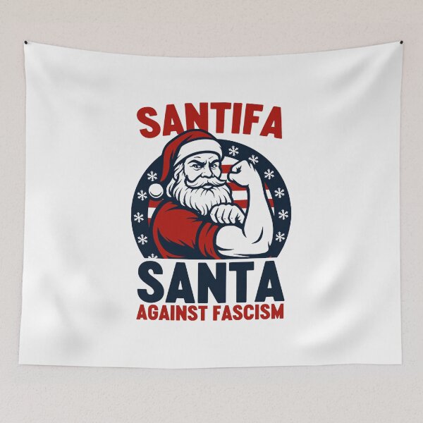 Item preview, Santifa Santa Against Fascism  designed and sold by Bruceiee495.