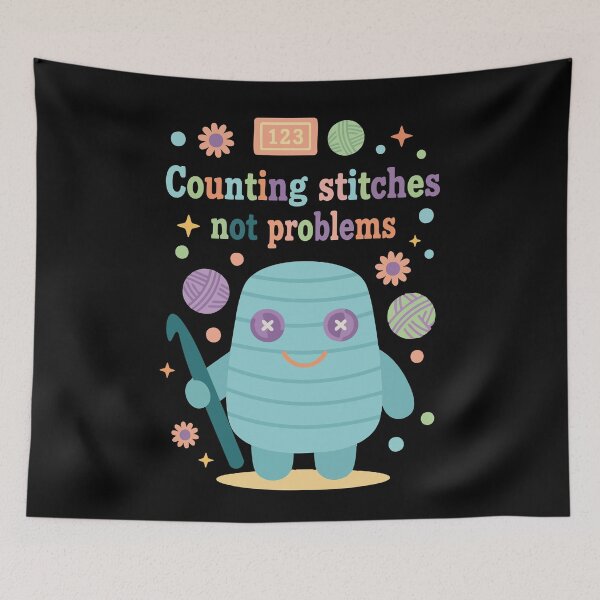 Item preview, Counting Stitches Not Problems Funny Crochet Lover designed and sold by LuminOrb.