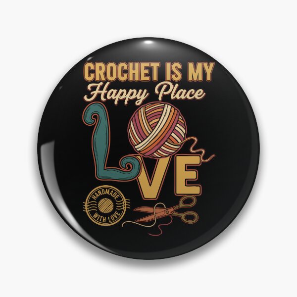 Item preview, Crocheting Crochet Is My Happy Place Love designed and sold by LuminOrb.