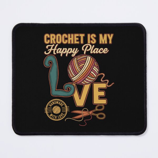 Item preview, Crocheting Crochet Is My Happy Place Love designed and sold by LuminOrb.