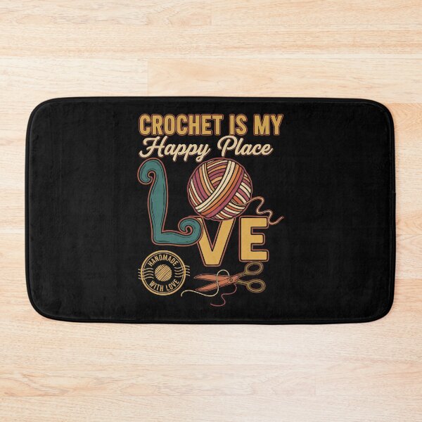 Item preview, Crocheting Crochet Is My Happy Place Love designed and sold by LuminOrb.