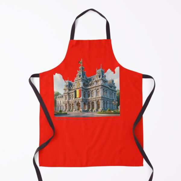 Item preview, Belgium Palace Square – Elegant Royal Architecture with Belgian Flag , designed and sold by PaintMeWorld.