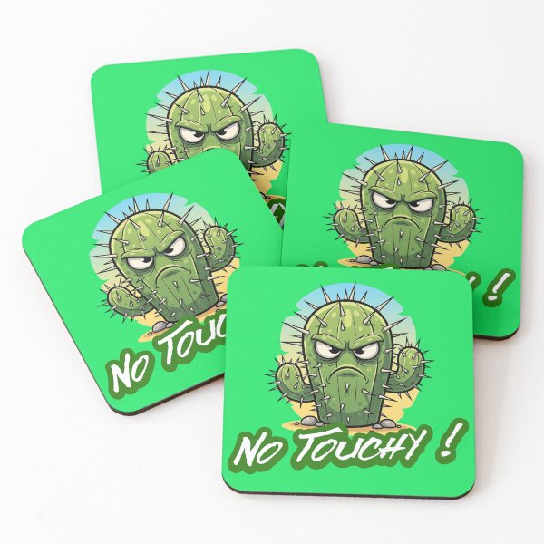 Item preview, No Touchy Funny Cactus Cartoon Design designed and sold by FFPrints.