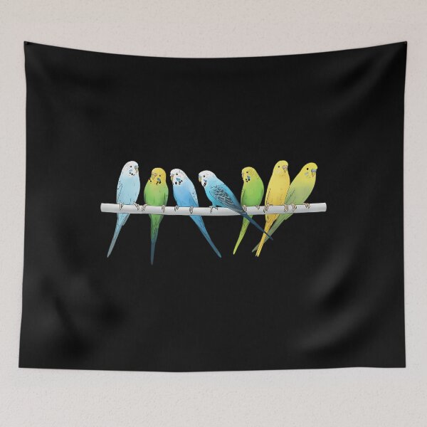 Item preview, Rows of Budgies on a Perch designed and sold by enkwcahfc38.