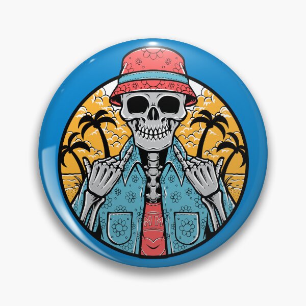 Item preview, Summer Vibe Skull Beach Aesthetic designed and sold by Retr0Tshirts.