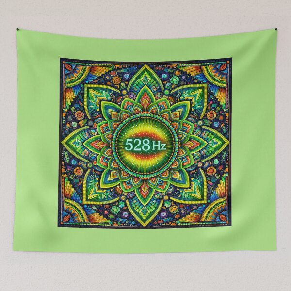 Item preview, 528 Hz - Dreamcolor Heart Frequency Mandala designed and sold by Anamcaradivine.