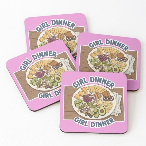 Item preview, Girl Dinner Aesthetic Sticker - TikTok Trend Food Culture Gen Z Humor Snack Plate Funny designed and sold by RealVibeVault.