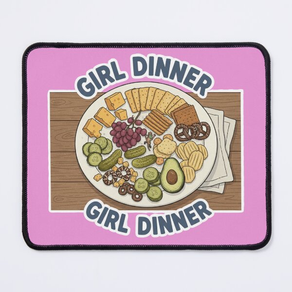 Item preview, Girl Dinner Aesthetic Sticker - TikTok Trend Food Culture Gen Z Humor Snack Plate Funny designed and sold by RealVibeVault.