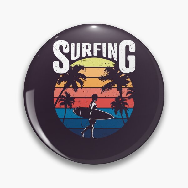 Item preview, Vintage Surfing Wave Beach Design designed and sold by Retr0Tshirts.