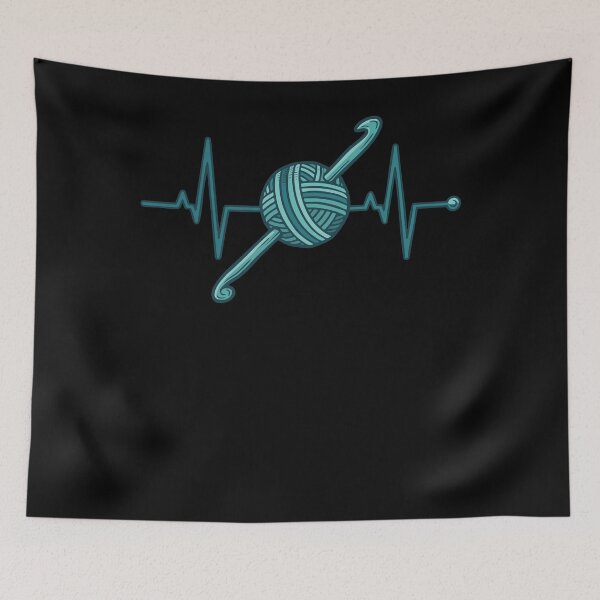 Item preview, Crochet Heartbeat Funny Crochet Lover Yarn Hook designed and sold by LuminOrb.