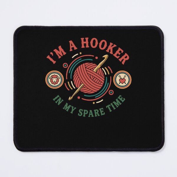 Item preview, Funny Crochet Lover IM A Hooker In My Spare Time designed and sold by LuminOrb.