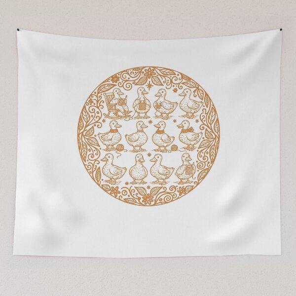 Item preview, Funny Crochet Ducks Mandala For Crochet Lovers designed and sold by LuminOrb.