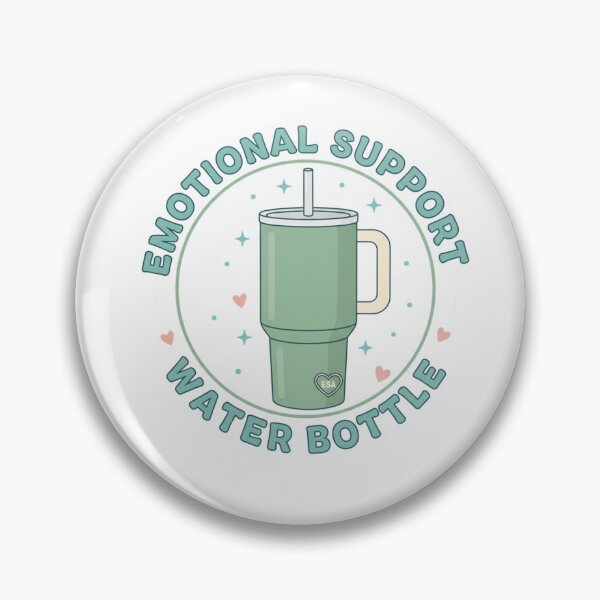 Item preview,  Emotional Support Water Bottle Sticker - Hydration Reminder Stanley Cup Hydroflask Funny designed and sold by RealVibeVault.