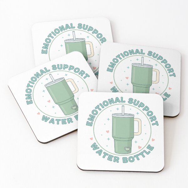 Item preview,  Emotional Support Water Bottle Sticker - Hydration Reminder Stanley Cup Hydroflask Funny designed and sold by RealVibeVault.