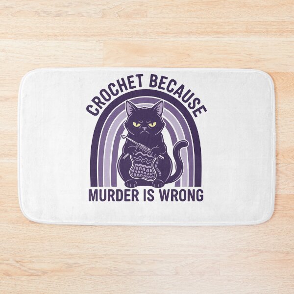 Item preview, Crochet Because Murder Is Wrong Crochet Lover Cat designed and sold by LuminOrb.