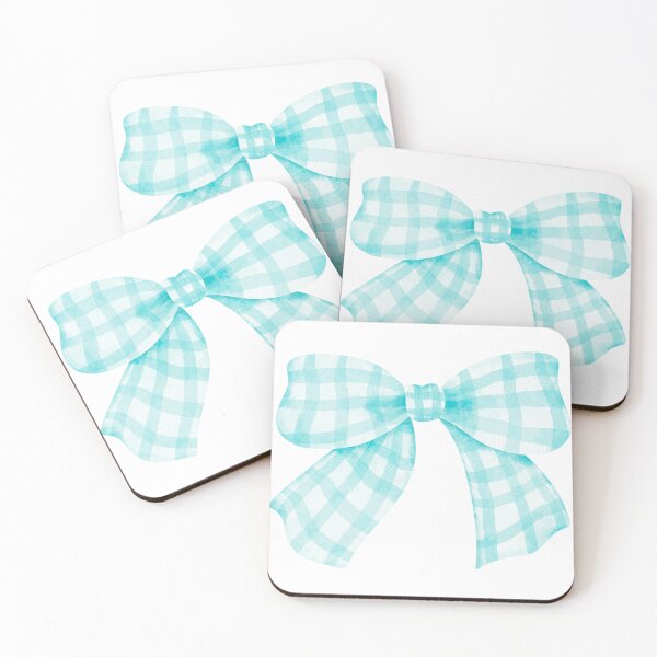 Item preview, Pastel Blue Gingham Check Bow designed and sold by AnimaliaStar.