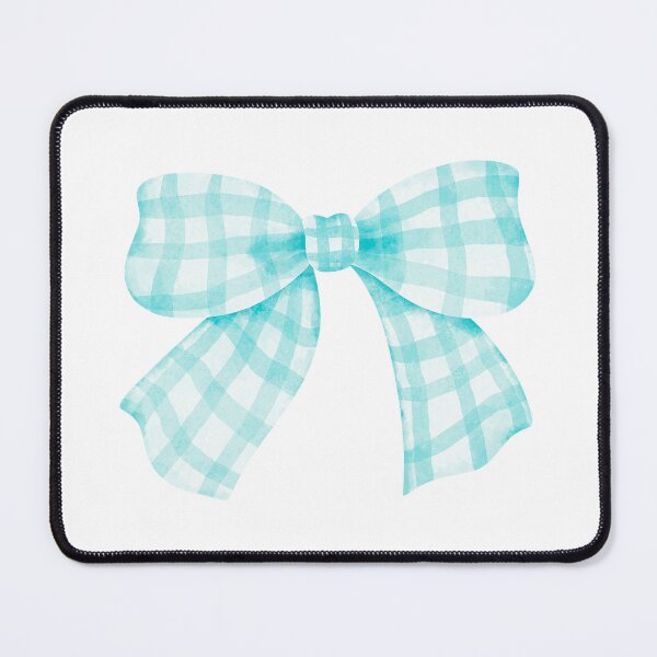 Item preview, Pastel Blue Gingham Check Bow designed and sold by AnimaliaStar.