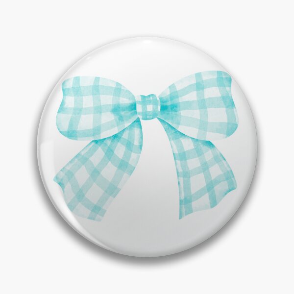 Item preview, Pastel Blue Gingham Check Bow designed and sold by AnimaliaStar.
