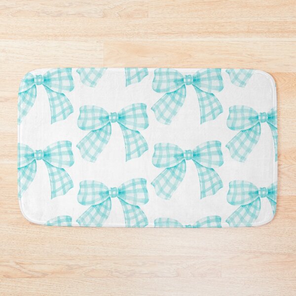 Item preview, Pastel Blue Gingham Check Bow designed and sold by AnimaliaStar.