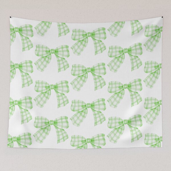 Item preview, Pastel Green Gingham Check Bow designed and sold by AnimaliaStar.