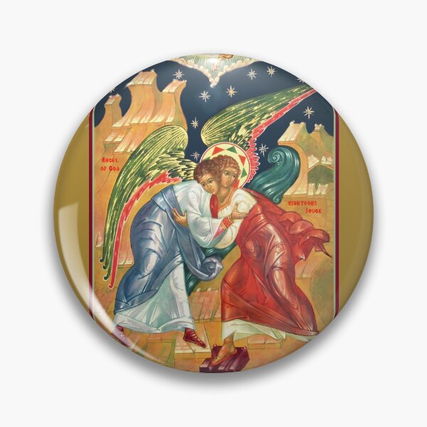 Item preview, icon Jacob wrestling with the angel, orthodox icon designed and sold by orthodox-icon.