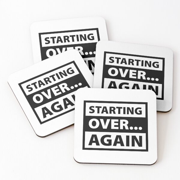 Item preview, Starting Over Again Minimalist Typography designed and sold by DavidTeeStudio.