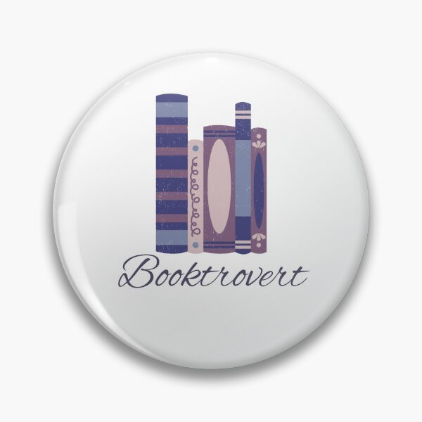 Artikelvorschau, Booktrovert rosa und blaue Bücher entworfen und verkauft von bearandkat.