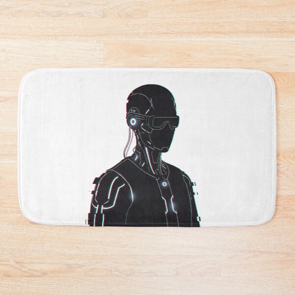 Item preview, Minimal Glitch Cyborg Profile Futuristic Cyberpunk Art designed and sold by INNER WINNER YOU.