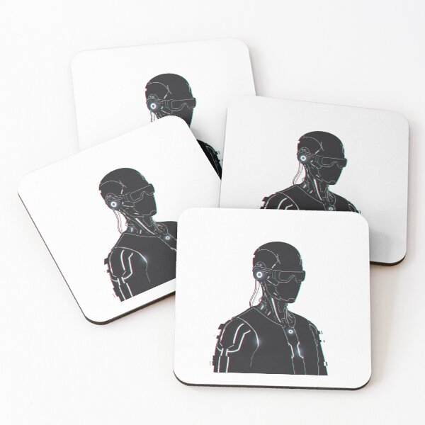 Item preview, Minimal Glitch Cyborg Profile Futuristic Cyberpunk Art designed and sold by INNER WINNER YOU.
