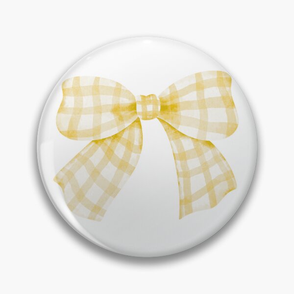 Item preview,  Pastel Yellow Gingham Check Bow designed and sold by AnimaliaStar.